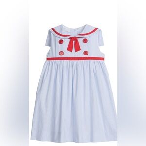 Little English Size 3T Blue and Red Stripe Sailor Dress